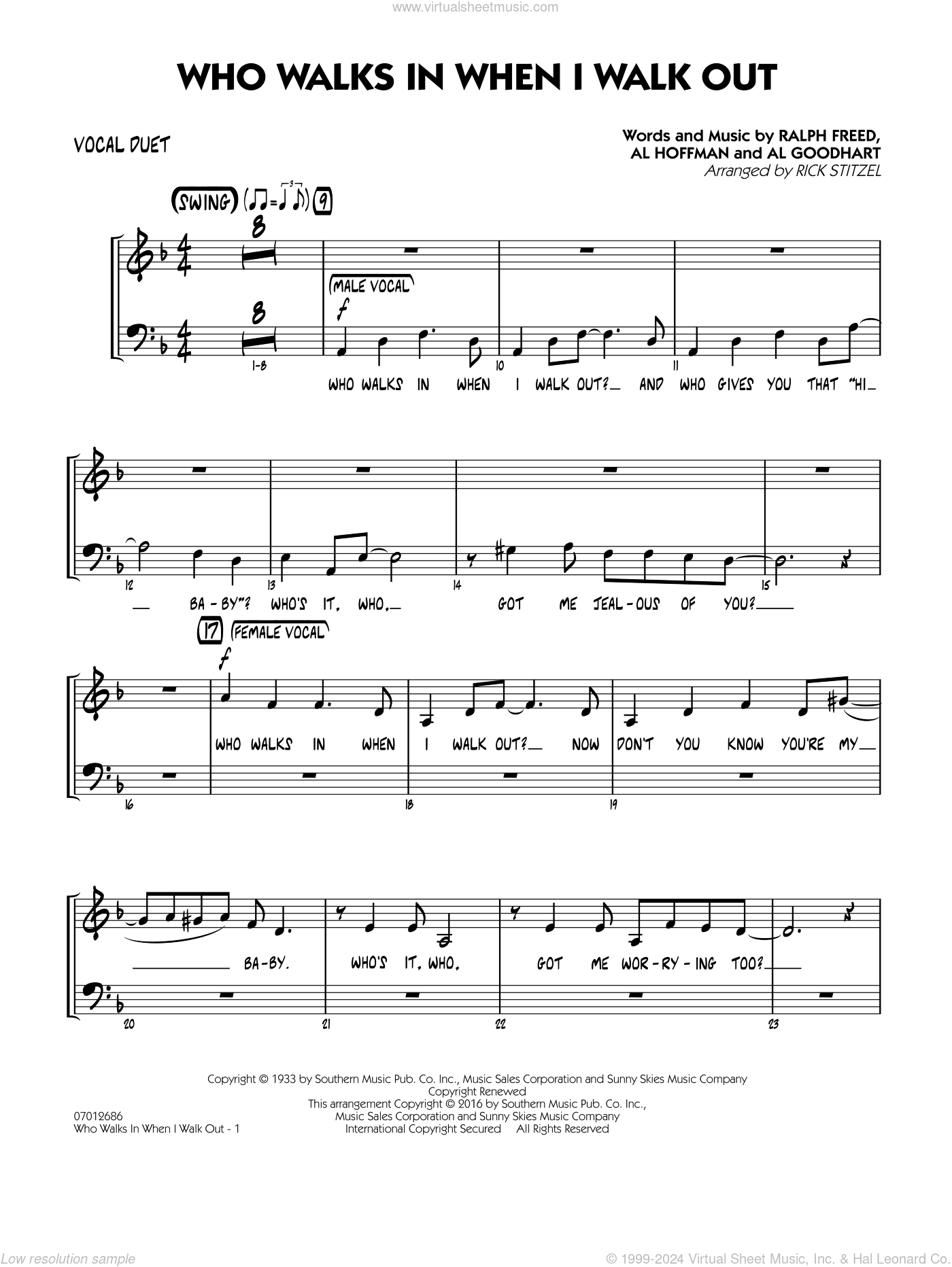 Who Walks In When I Walk Out? (Key: D minor)