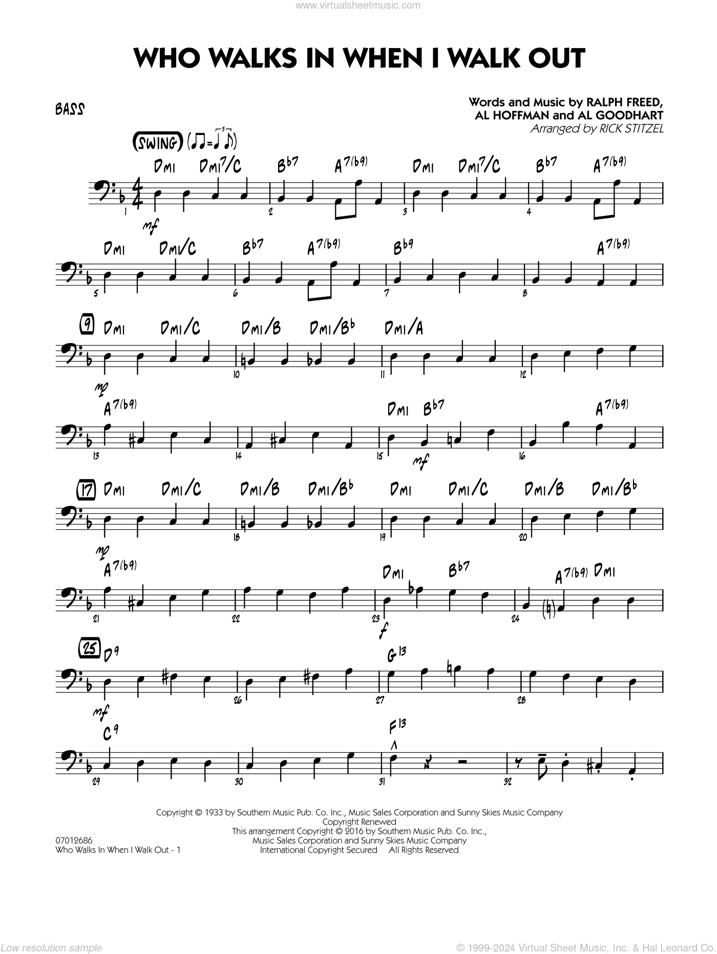 Who Walks In When I Walk Out? (Key: D minor)