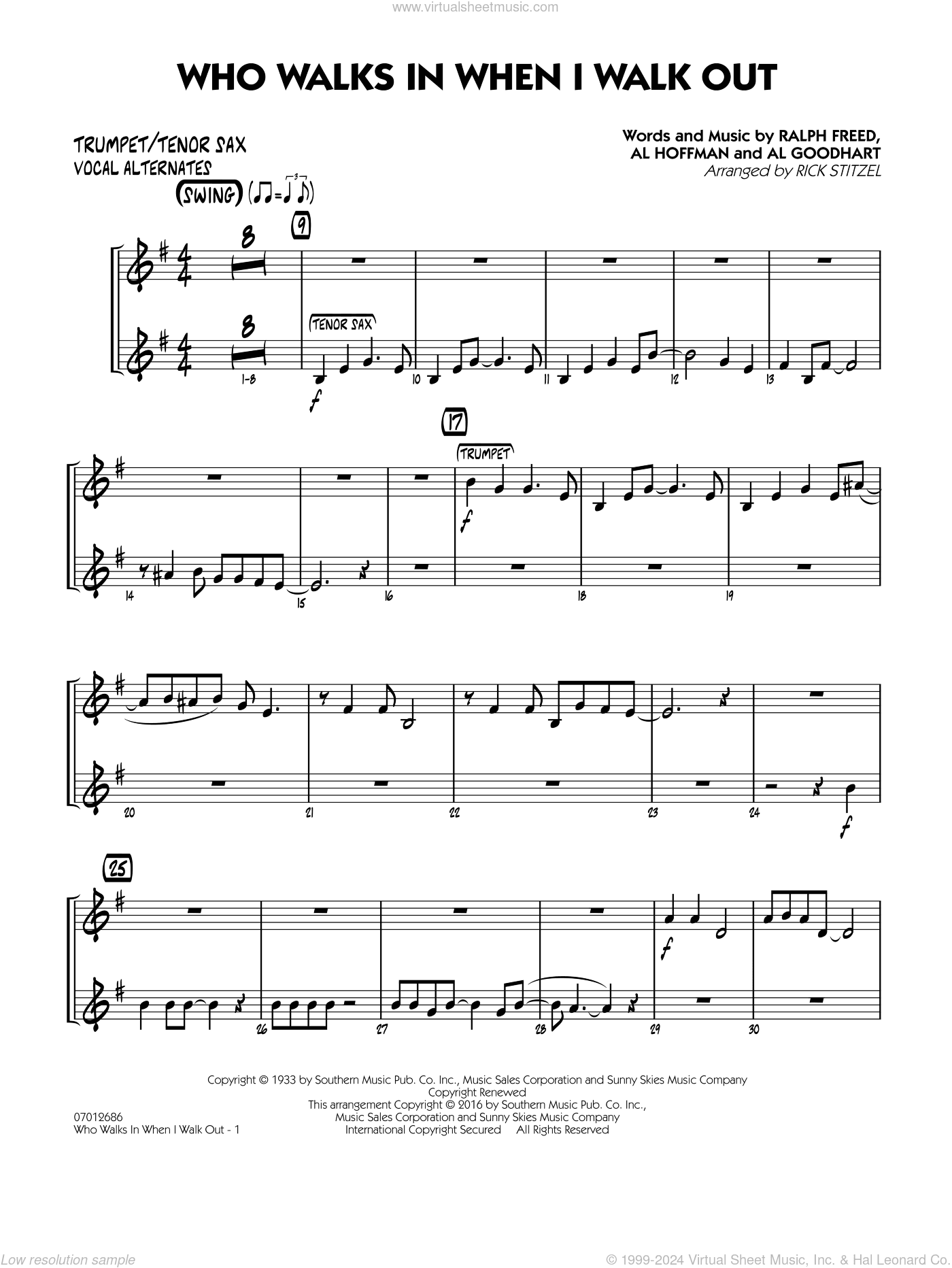 Who Walks In When I Walk Out? (Key: D minor)