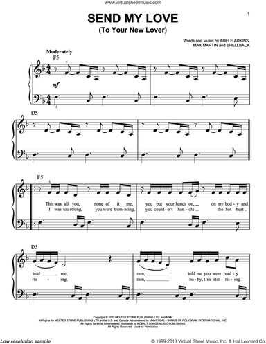Send My Love (To Your New Lover), (easy)