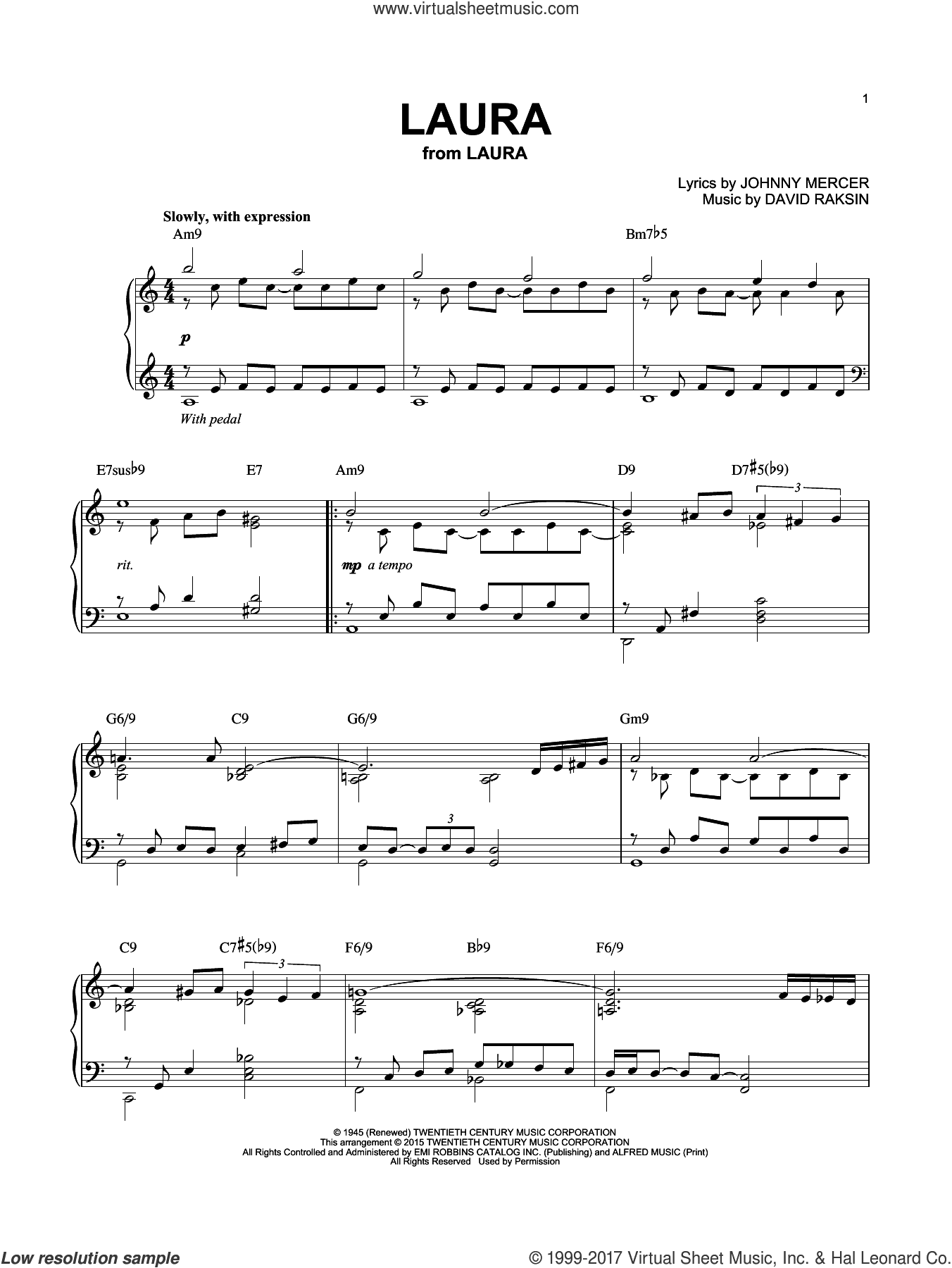 Laura [Jazz version] (arr. Brent Edstrom)
