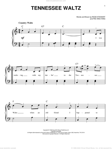 Tennessee Waltz, (beginner)