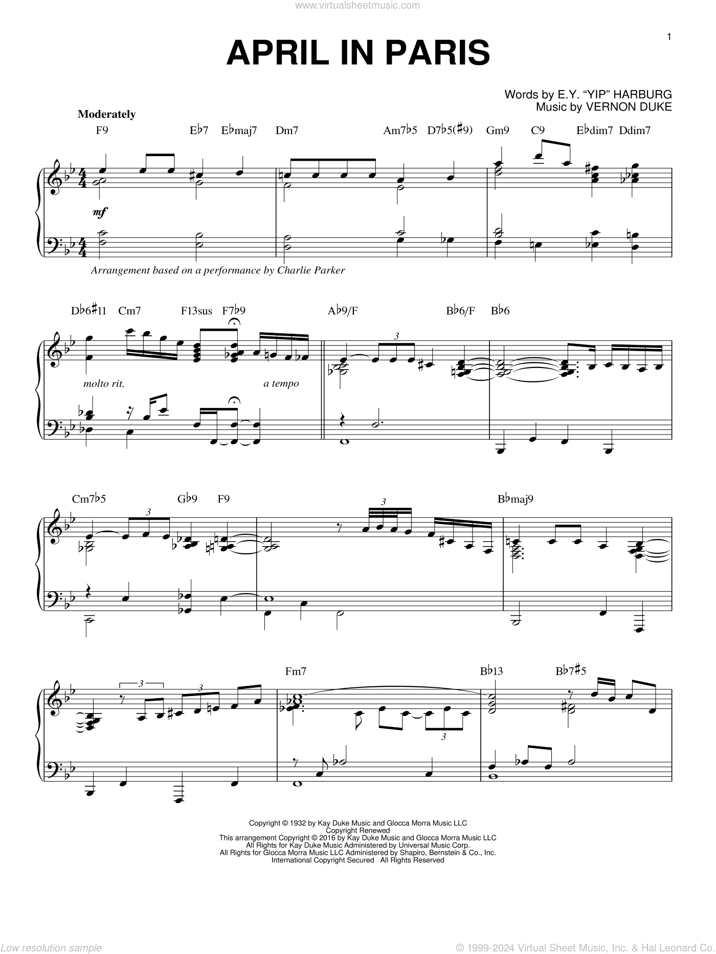 April In Paris (arr. Brent Edstrom)