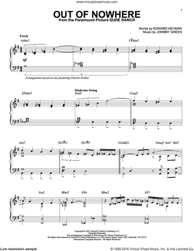 Out Of Nowhere (arr. Brent Edstrom)