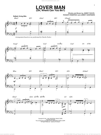 Lover Man (Oh, Where Can You Be?) (arr. Brent Edstrom)