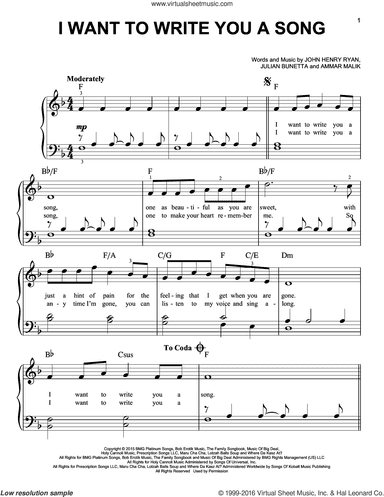 I Want To Write You A Song