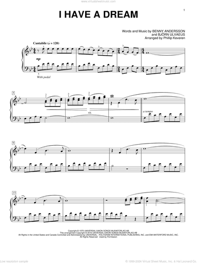 I Have A Dream (arr. Phillip Keveren)
