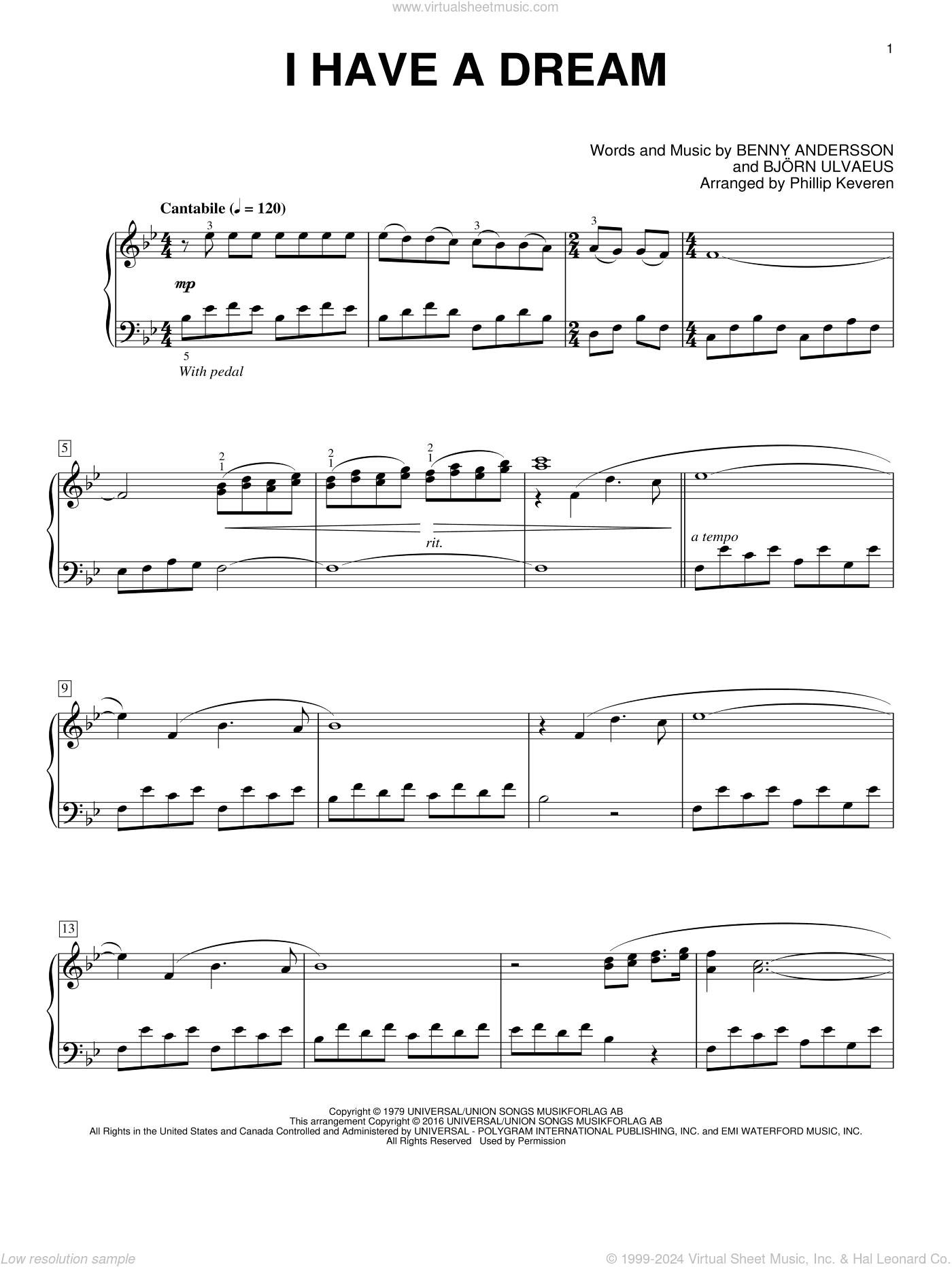I Have A Dream (arr. Phillip Keveren)