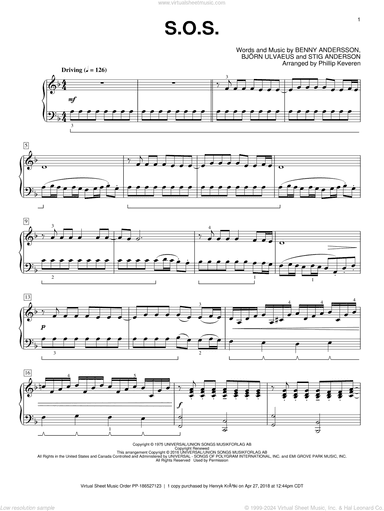 S.O.S. (arr. Phillip Keveren)