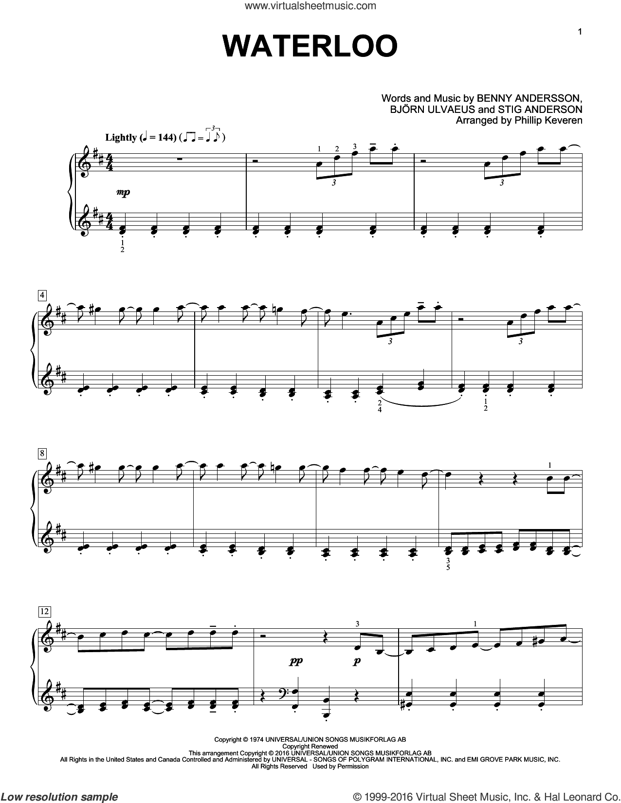 Waterloo (arr. Phillip Keveren)