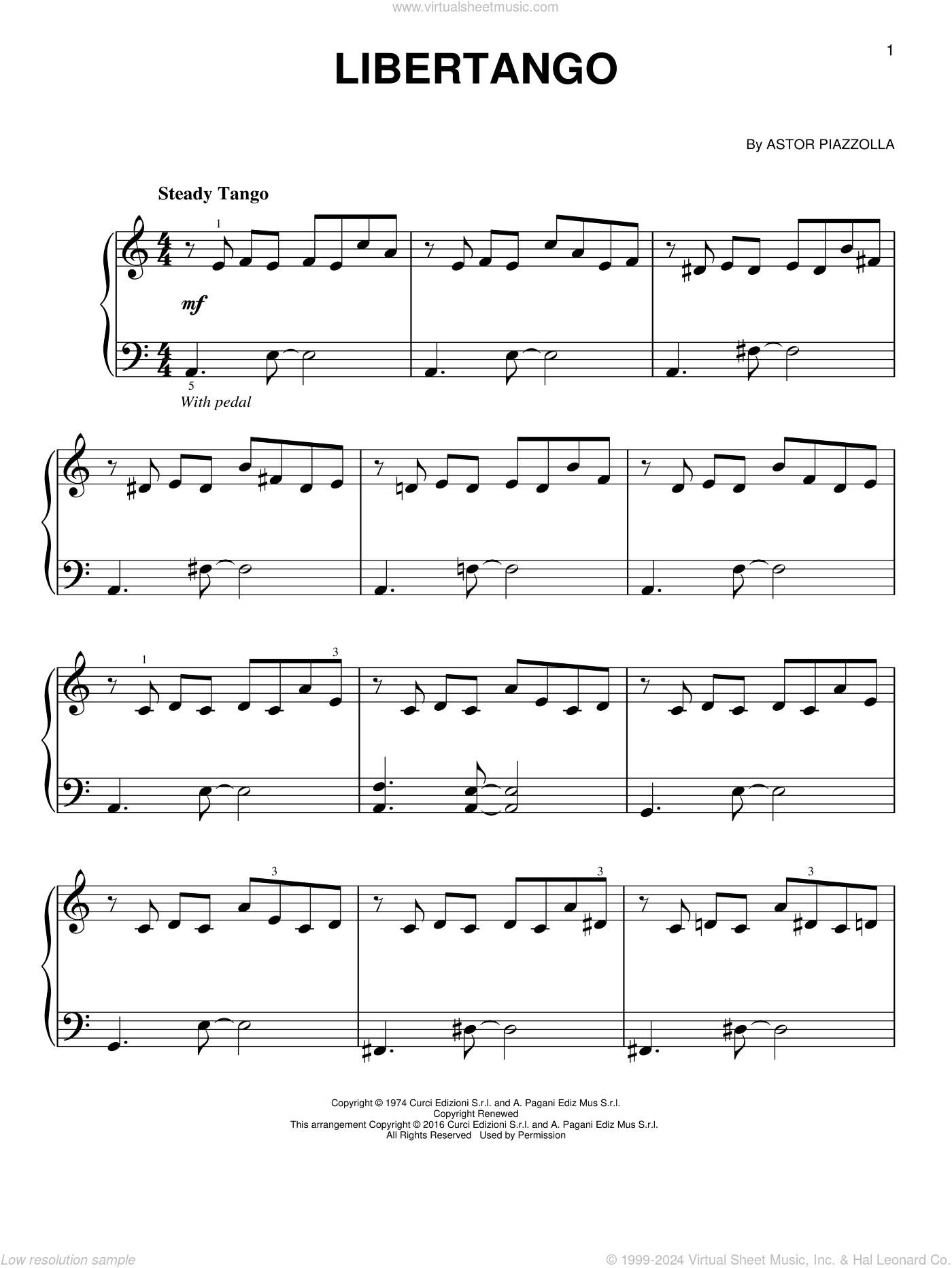 Libertango, (beginner)
