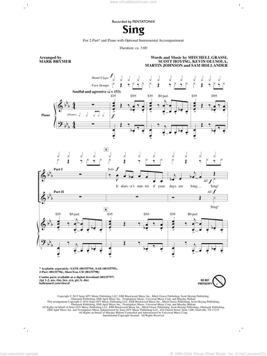 Sing (arr. Mark Brymer)