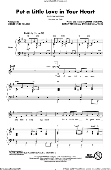 Put A Little Love In Your Heart (arr. Cristi Cary Miller)