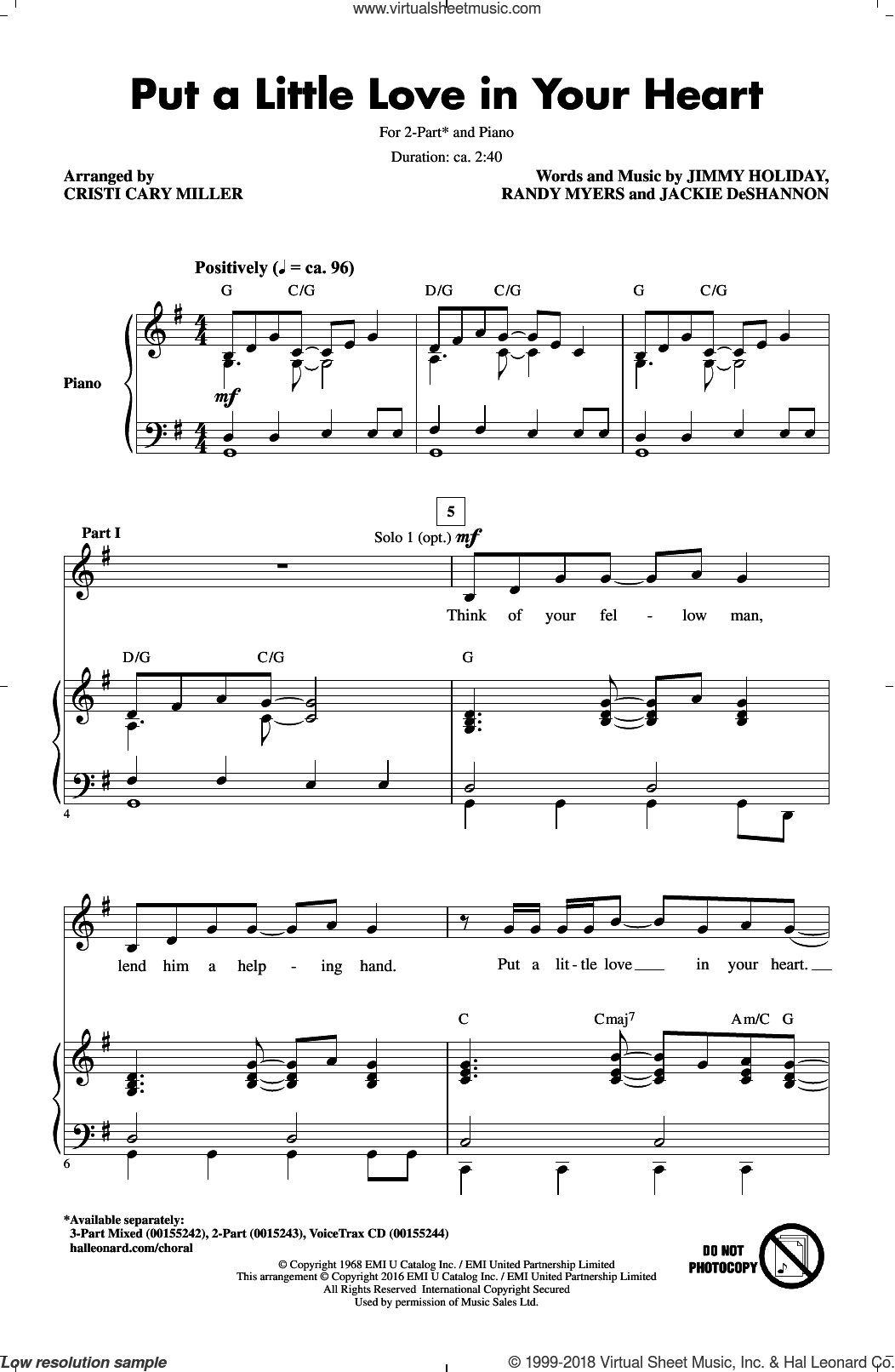 Put A Little Love In Your Heart (arr. Cristi Cary Miller)