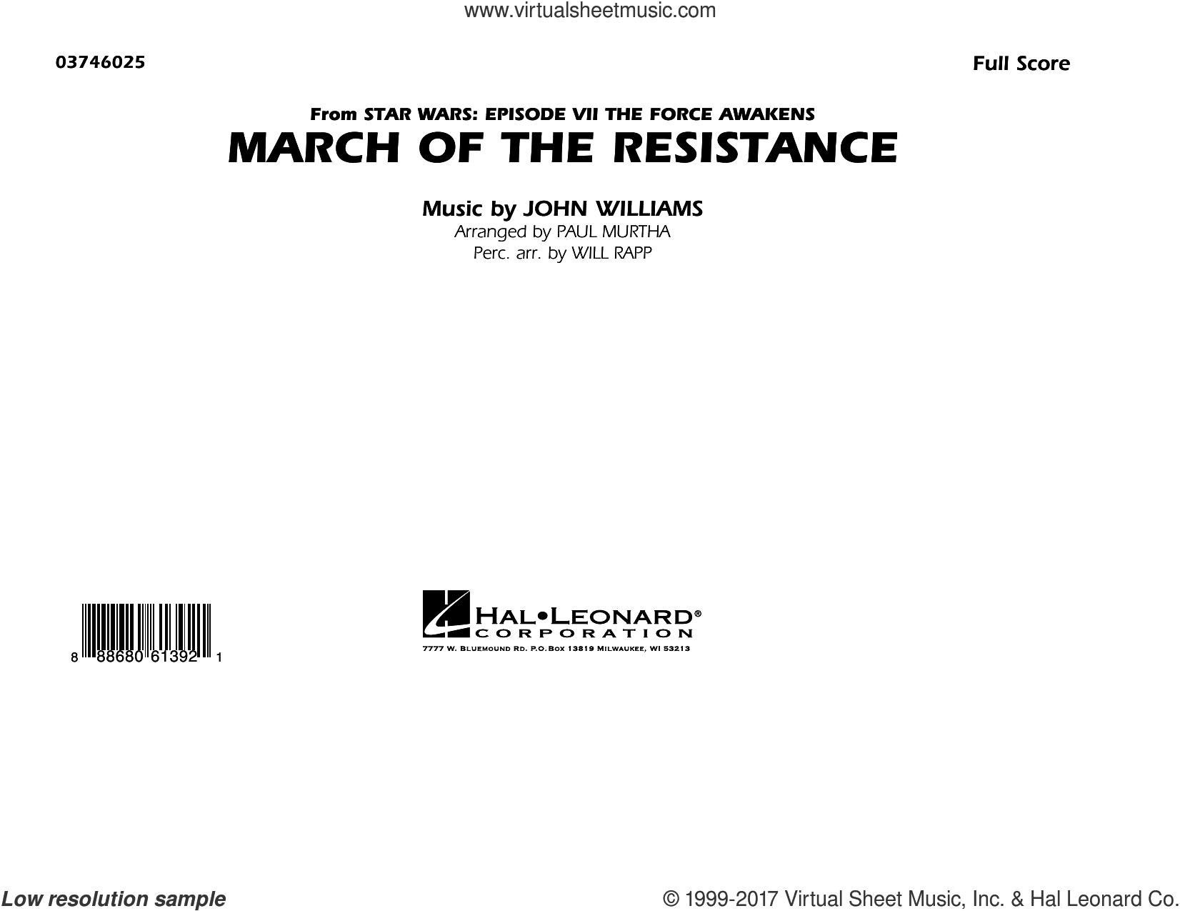 The March of the Resistance (from Star Wars: The Force Awakens)