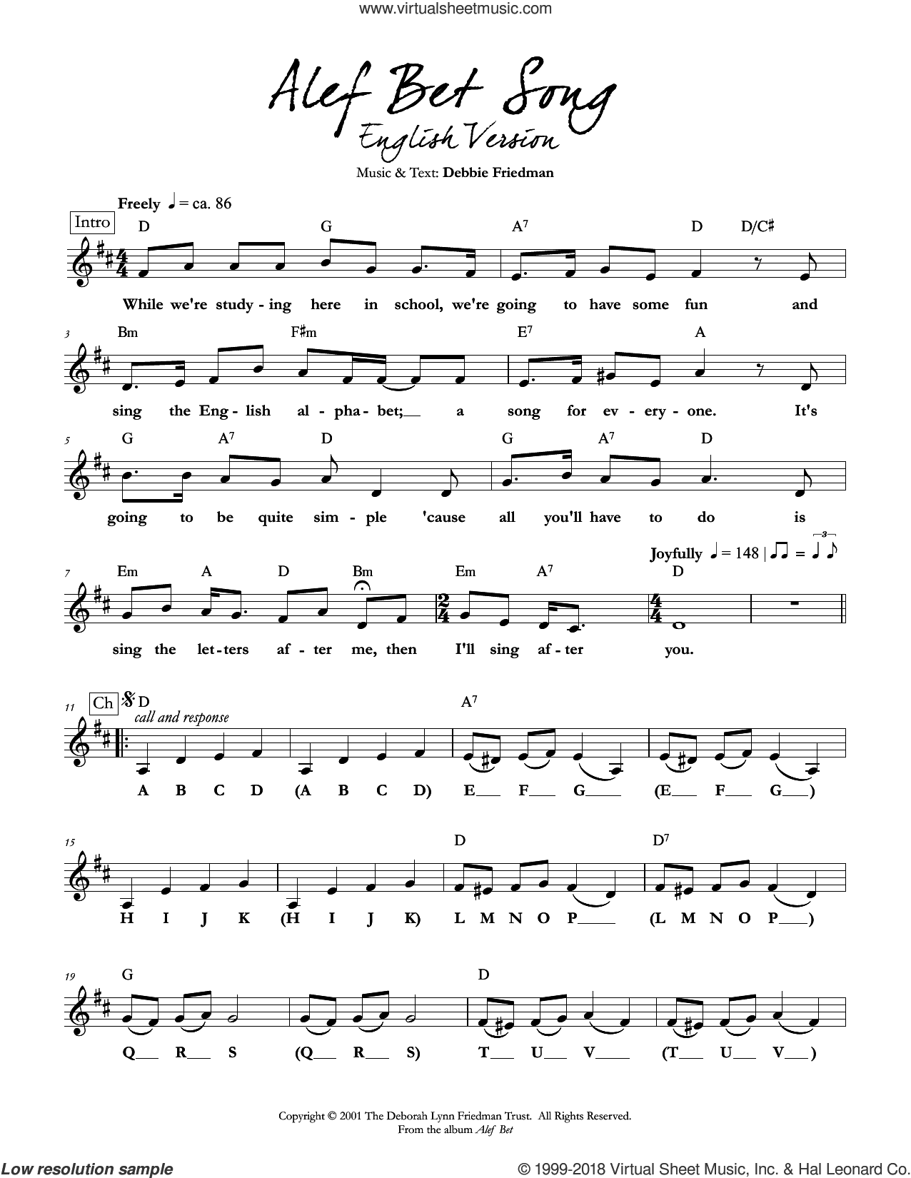 Alef Bet Song (English Version)