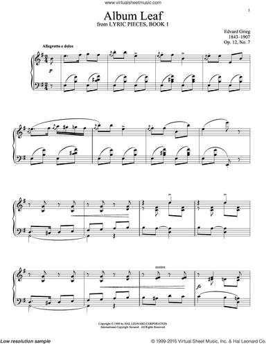 Album Leaf, Op. 12, No. 7