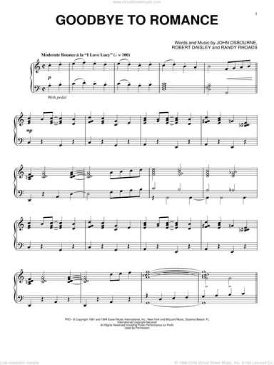 Goodbye To Romance [Jazz version]