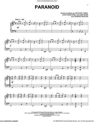 Paranoid [Jazz version]
