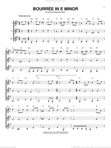 Bourree In E Minor
