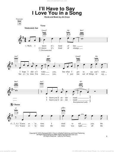 I'll Have To Say I Love You In A Song