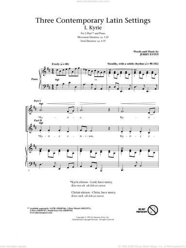 Three Contemporary Latin Settings
