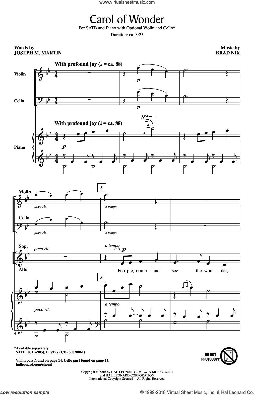 Carol Of Wonder