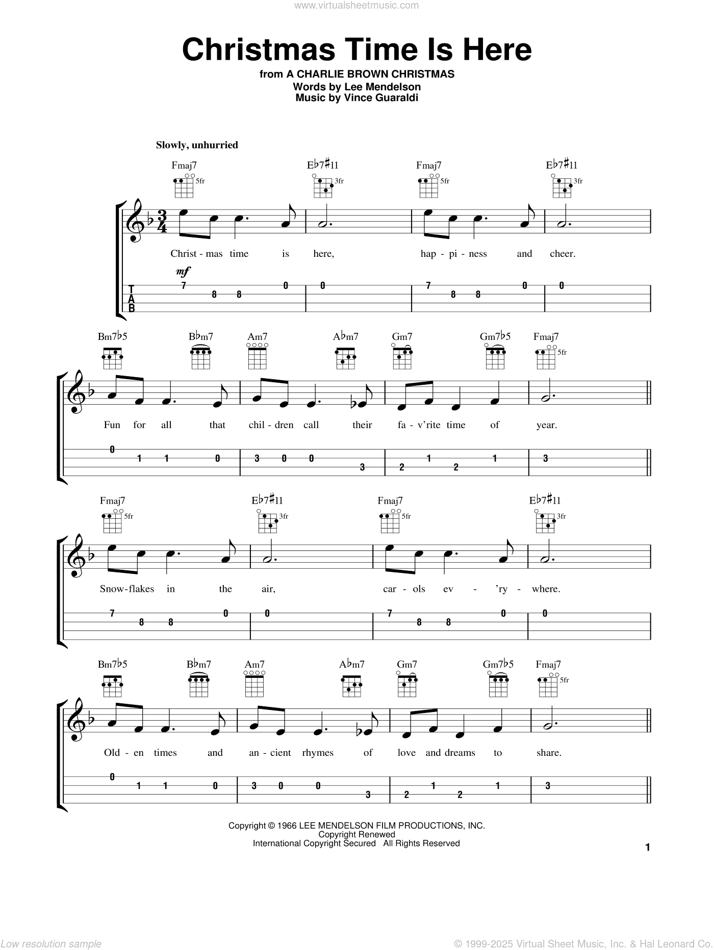 Christmas Time Is Here (arr. Fred Sokolow)