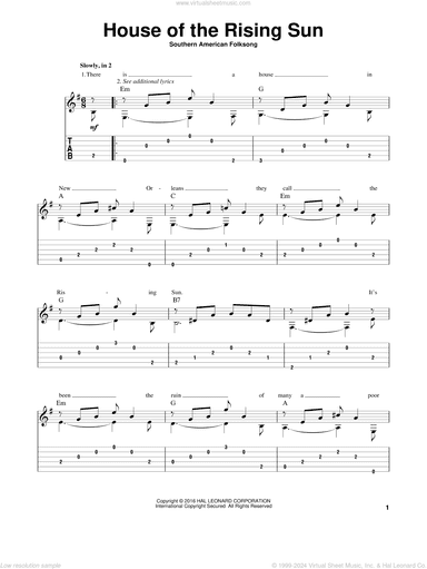 House Of The Rising Sun (arr. Mark Phillips)