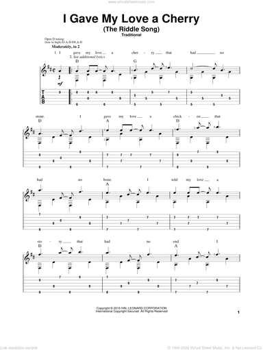 I Gave My Love A Cherry (The Riddle Song) (arr. Mark Phillips)