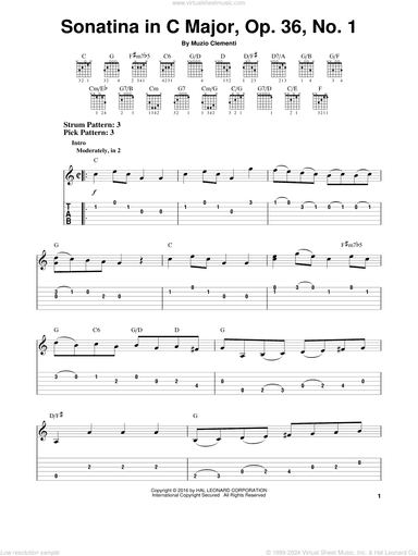 Sonatina In C Major, Op. 36, No. 1