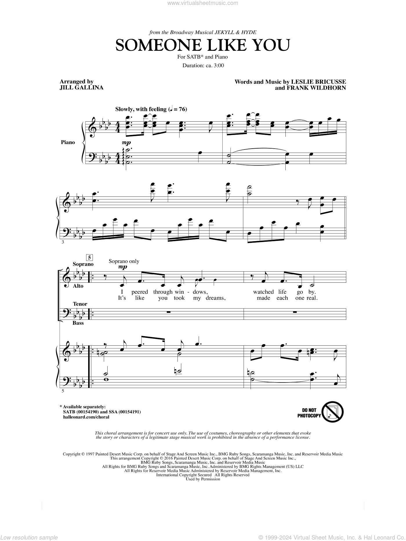 Someone Like You (arr. Jill Gallina)