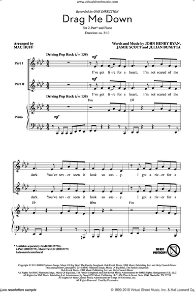 Drag Me Down (arr. Mac Huff)