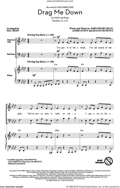 Drag Me Down (arr. Mac Huff)
