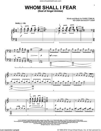 Whom Shall I Fear (God Of Angel Armies) (arr. Phillip Keveren)