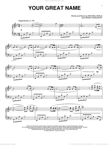 Your Great Name (arr. Phillip Keveren)