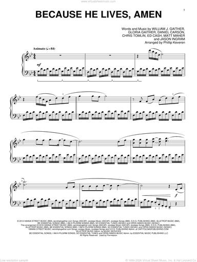 Because He Lives, Amen (arr. Phillip Keveren)