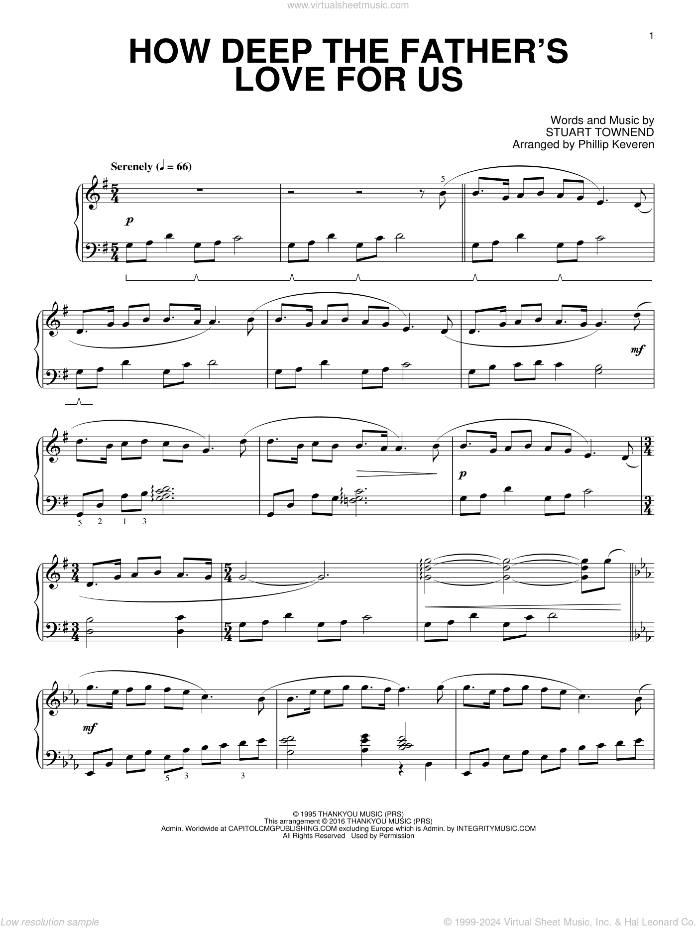 How Deep The Father's Love For Us (arr. Phillip Keveren)
