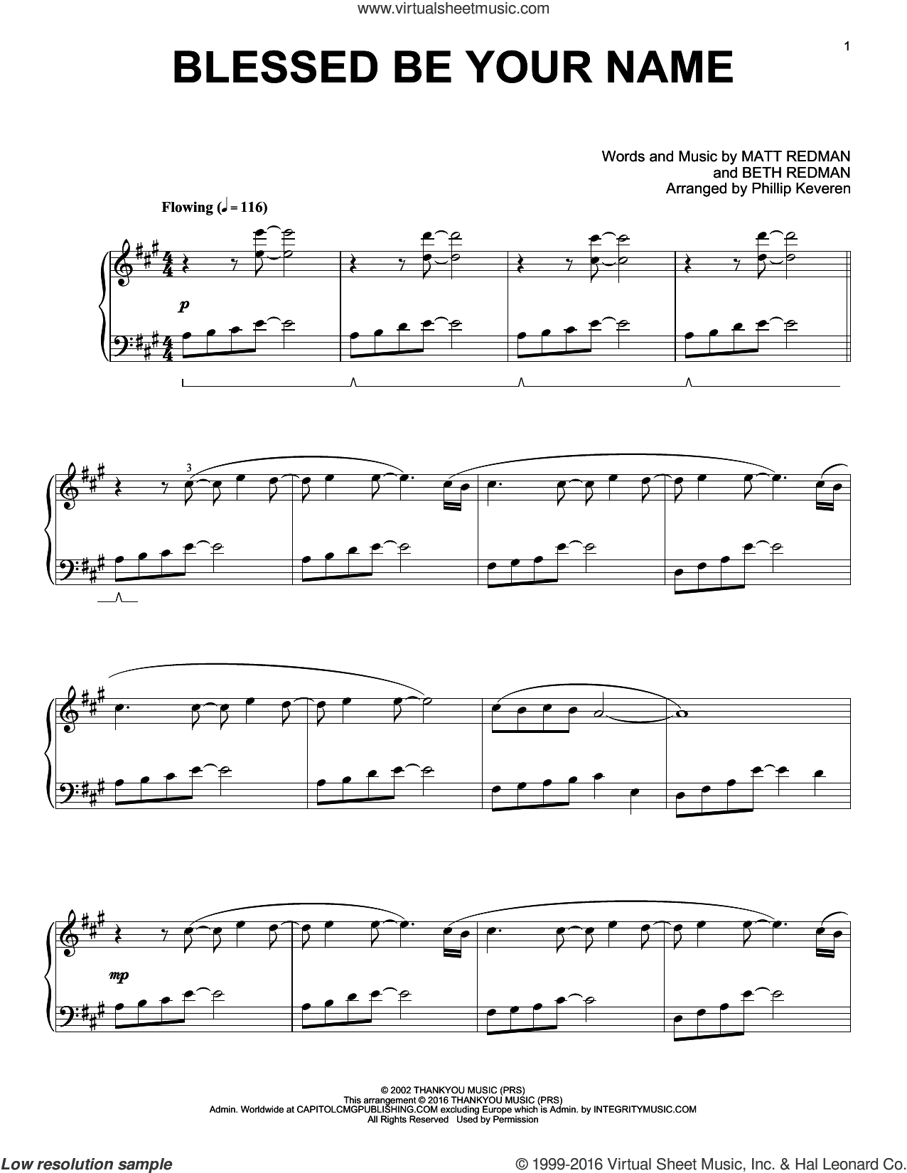 Blessed Be Your Name (arr. Phillip Keveren)