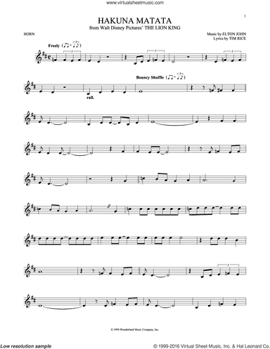 Hakuna Matata (from The Lion King)