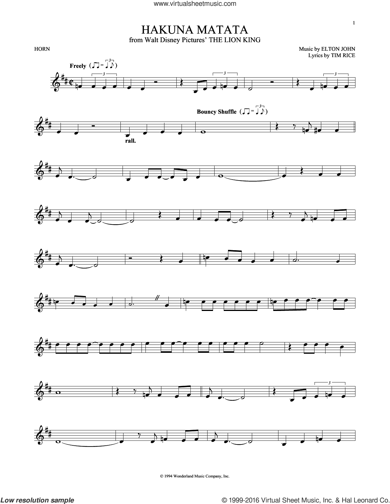 Hakuna Matata (from The Lion King)