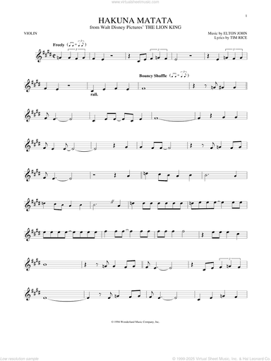 Hakuna Matata (from The Lion King)