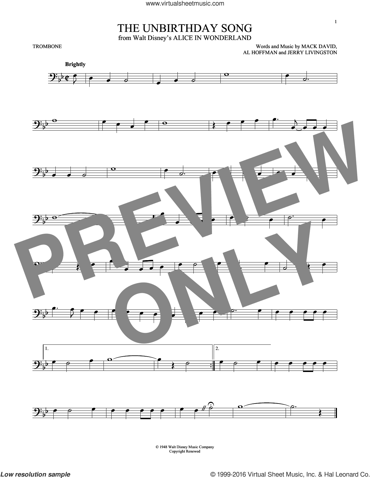 The Unbirthday Song (from Alice In Wonderland)