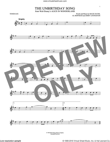 The Unbirthday Song (from Alice In Wonderland)