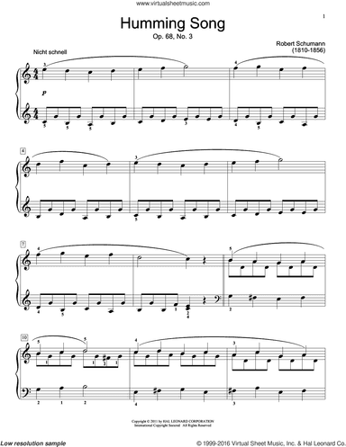 Humming Song, Op.68 #3