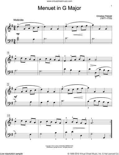 Menuet In G Major, BWV App. 114