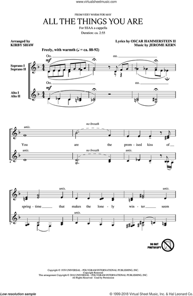 All The Things You Are (arr. Kirby Shaw)