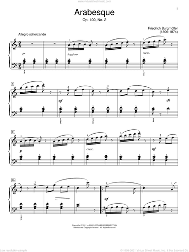 Arabesque, Op. 100, No. 2