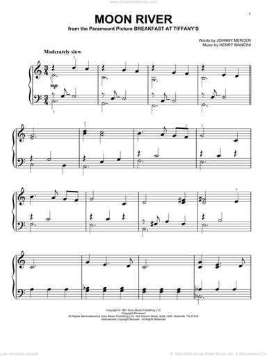 Moon River, (easy)