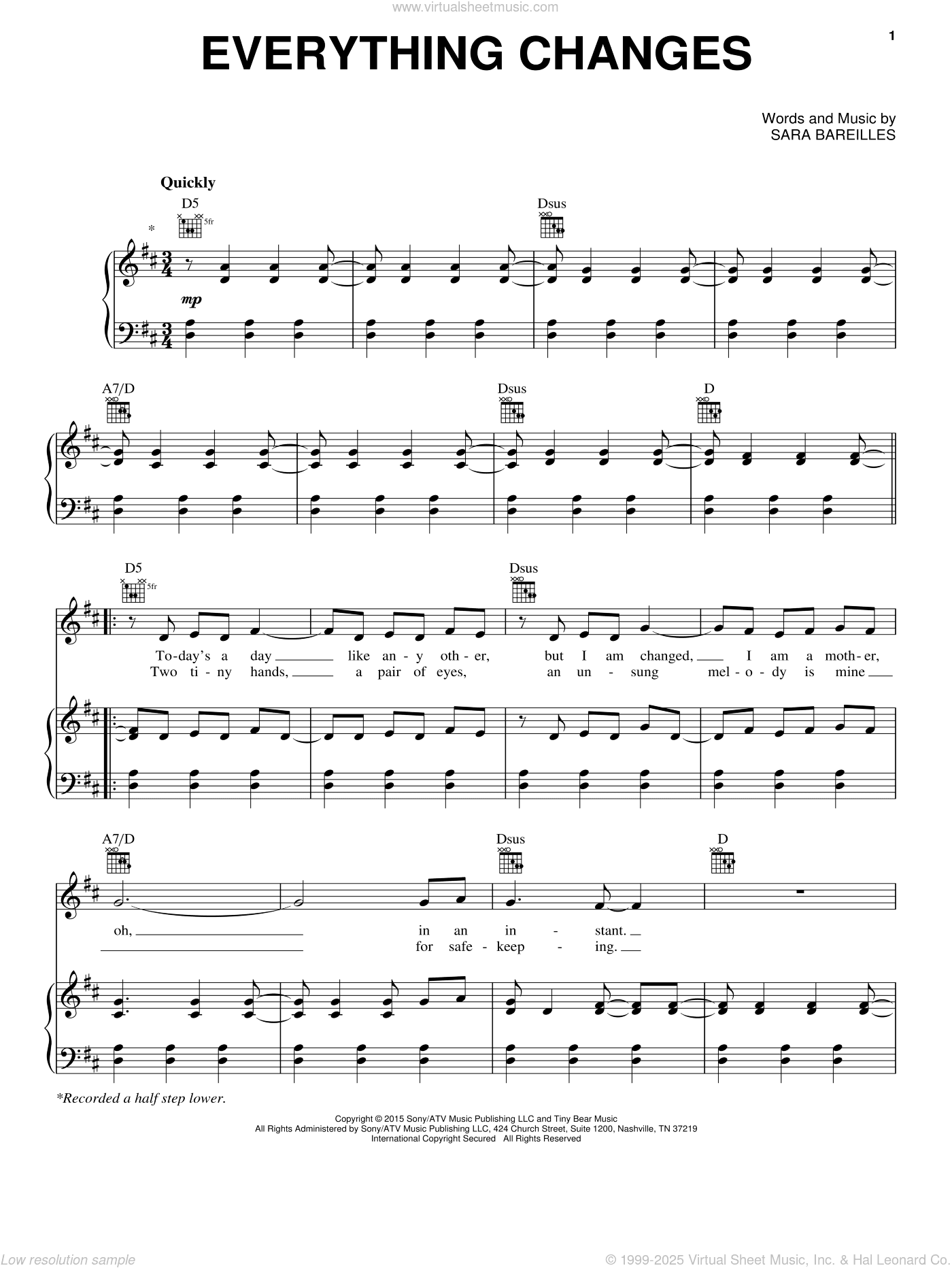 Everything Changes (from Waitress The Musical)